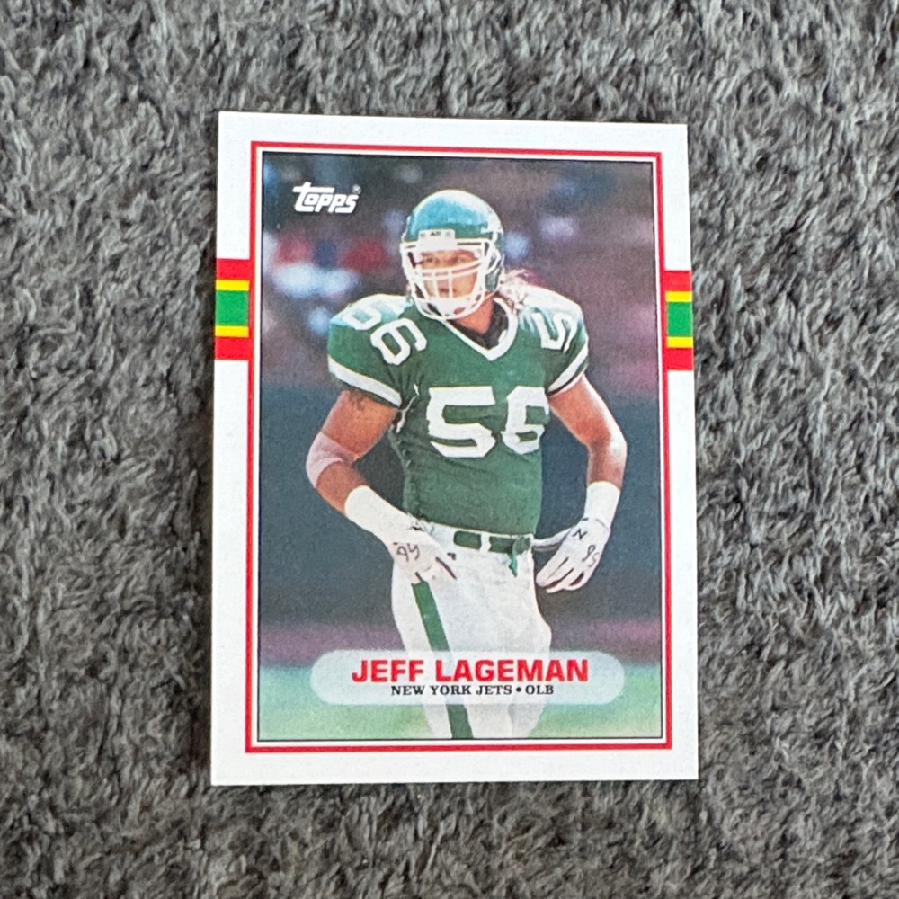 Topps Jeff Lageman New York Jets Football Card